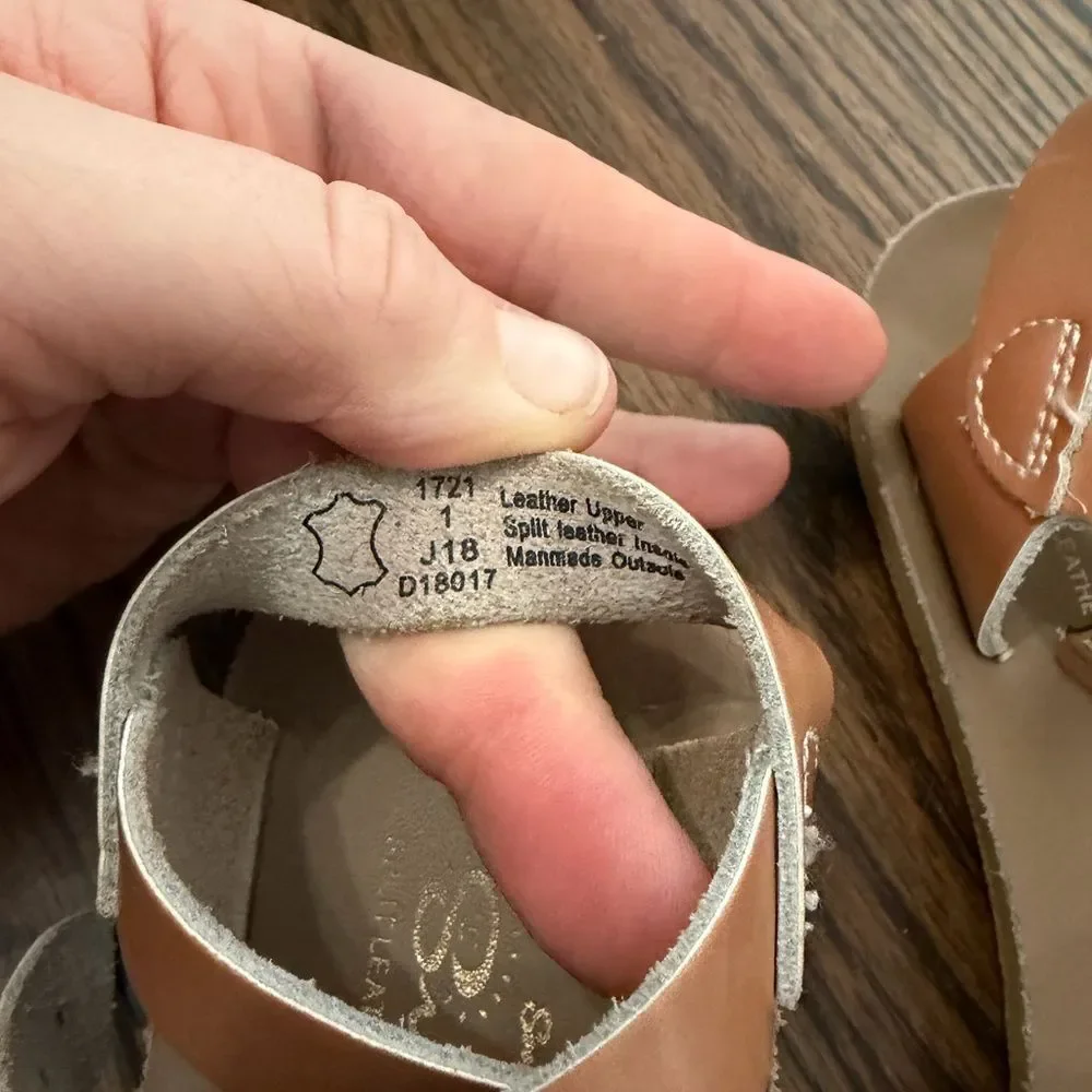 Sun-San Surfer Sandals – Little Kid Size 1 – Rose Gold